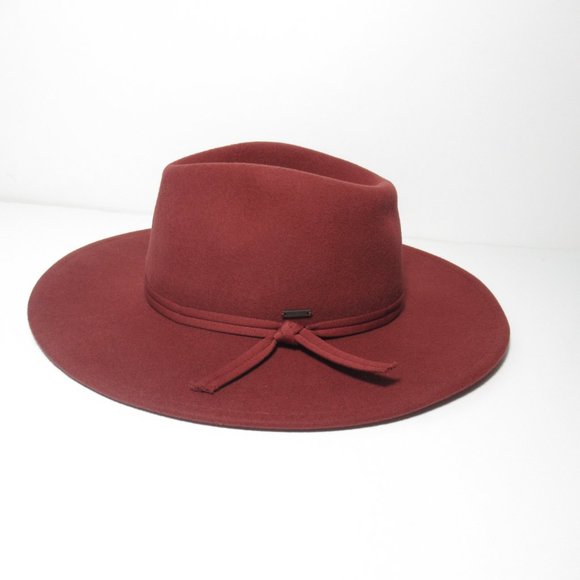 Brixton Joanna Packable Wool Felt Hat Dark Brick Red Brown - XS main image 6